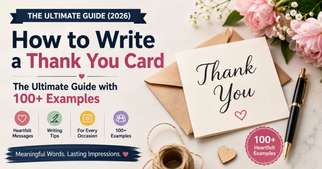 How to write a thank you card with heartfelt examples and writing tips