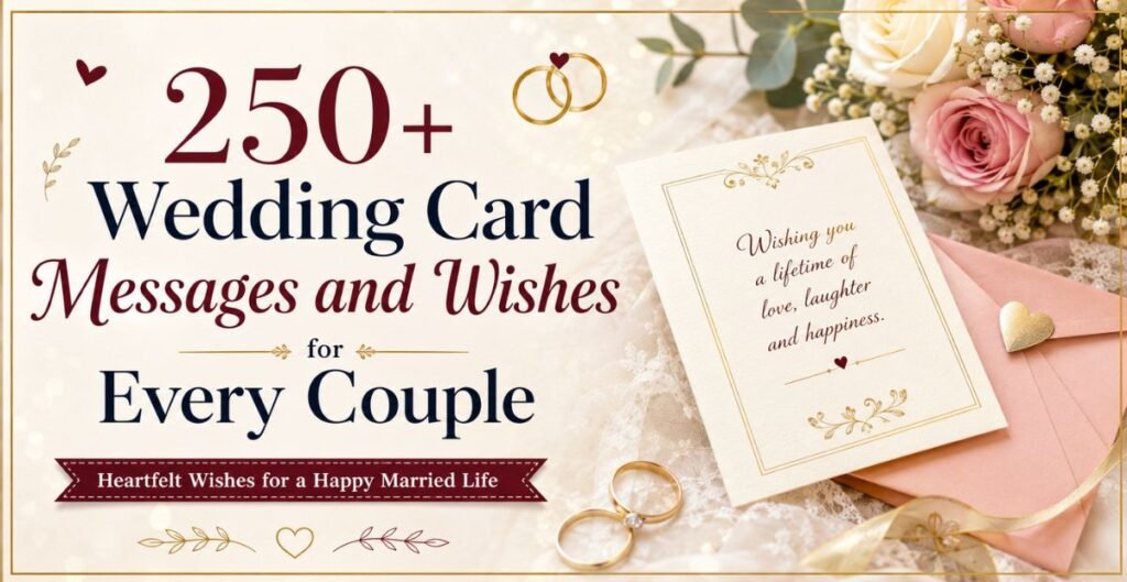 Wedding card messages and heartfelt wedding wishes for every couple