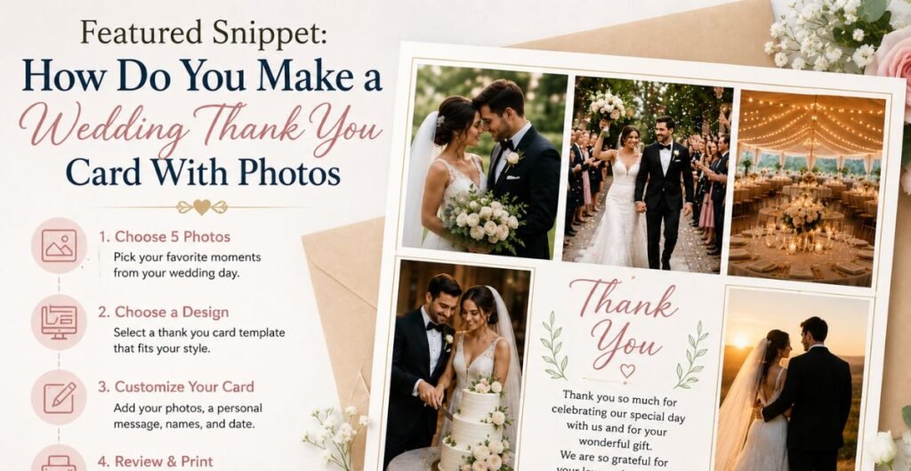 wedding card with photo