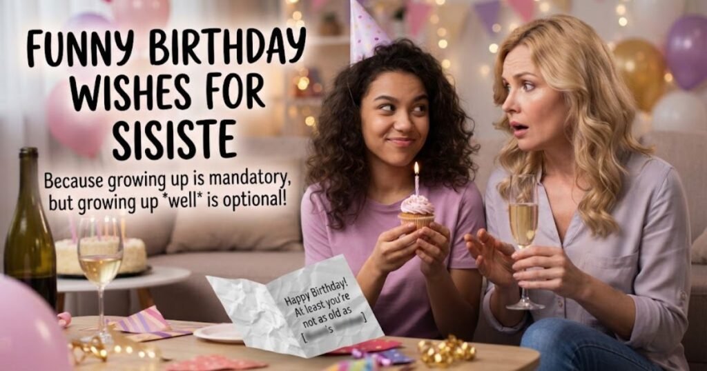 funny birthday wishes for sister