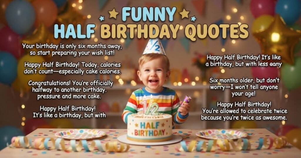 funnfuny half birthday quotes