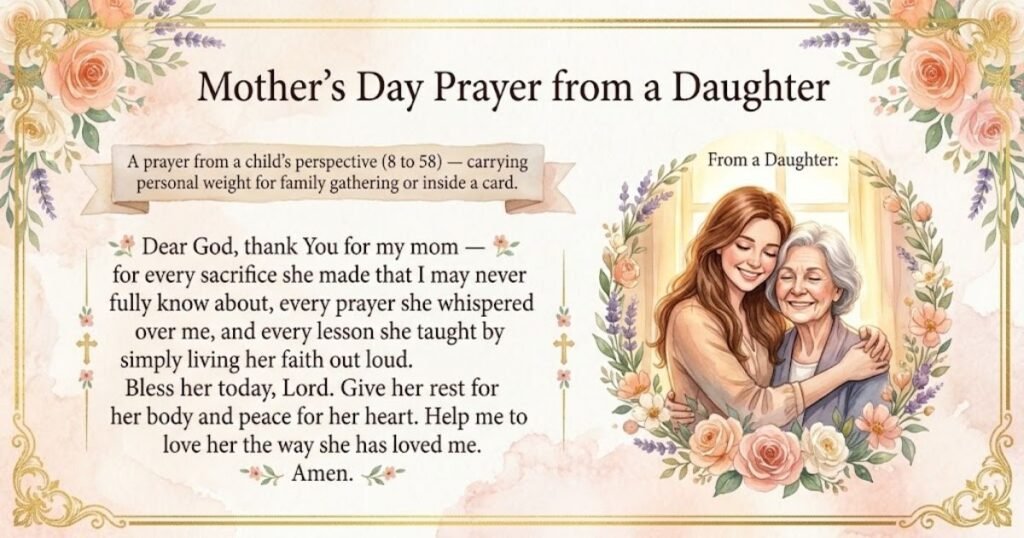 mothers day prayer from a daughter