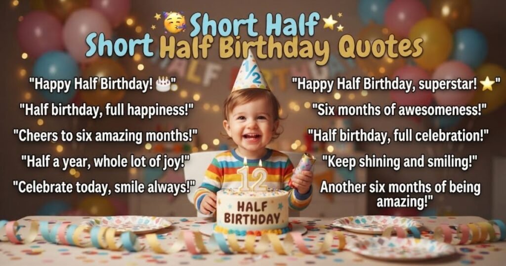 short half birthday wishes