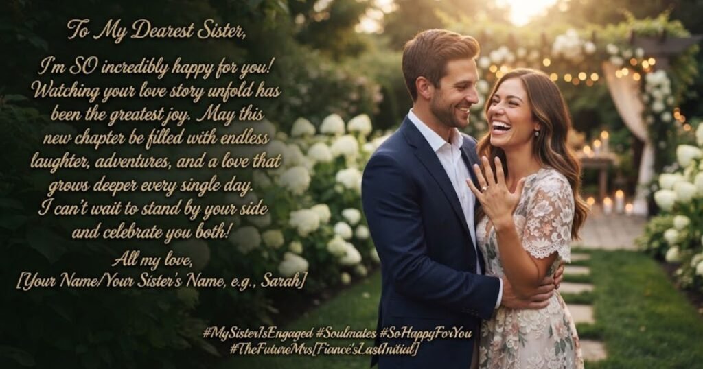 sister engagement wishes