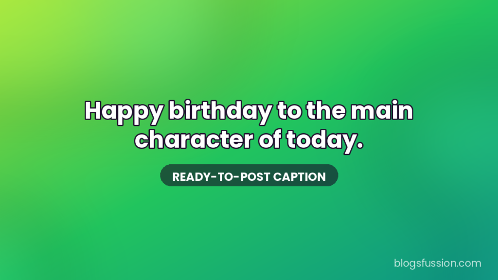 Gen Z birthday wish Instagram caption card