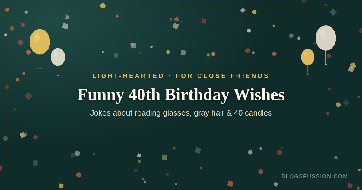Funny 40th birthday wishes for friends